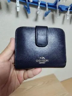 COACH 二つ折り財布 ネイビー