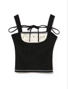 即日発送ANDMARY Alma ribbon tops black - メルカリ