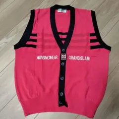 Munsingwear ニットベスト ピンク Vネック レディース