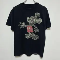 Disneyミッキーマウス　キャラクターTシャツ　グッドデザインプリント