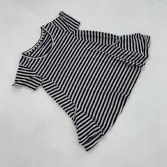 BEAMS HEART ボーダーワンピース 半袖 ネイビー ホワイト ポケット