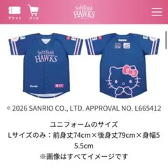 ピンクフルデー☆ソフトバンクホークス ユニフォーム ハローキティ 35