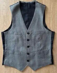 ÉDIFICE チェック柄 ベスト グレー