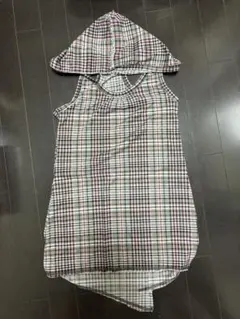 フード付き チェック柄 タンクトップのサムネイル