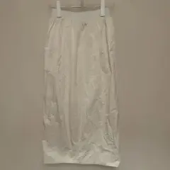 アイボリー ナイロン ロングスカート