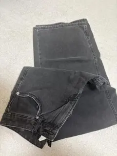 ワイドレッグ デニムパンツ ブラック　ベルシカのサムネイル