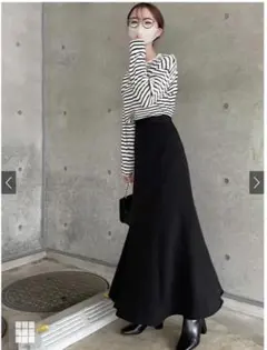 マーメイドフレアスカート[gc60] Sサイズ　アイボリー