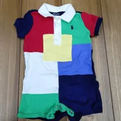 Ralph Lauren マルチカラーロンパース 6M