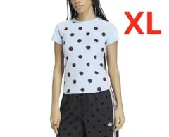 adidas 水玉 ポルカドット Tシャツ 水色 XLのサムネイル