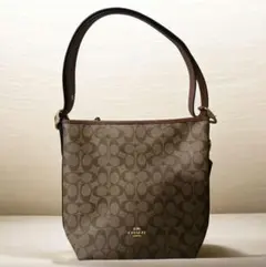 未使用 COACH ジュード バッグ シグネチャー キャンバス くすみ 