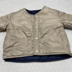 リバーシブルアウター 80サイズ ベージュ ネイビー
