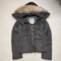 美品）ベネトン BENETTON ファーダウン ブラウン 短丈 y2k