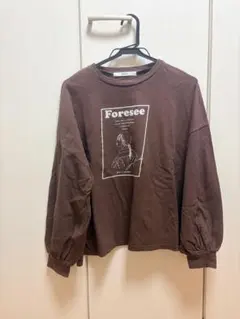 しまむら　長袖トップス　ロンT ブラウン
