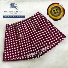 極美品 バーバリー ノバチェック ショートパンツ 金ボタン y2k ギャル ロゴ