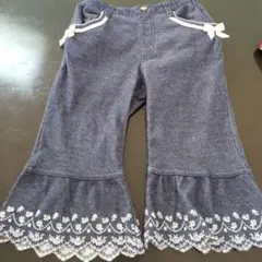 UG⑫フレアハーフパンツ ダークブルー 130cm