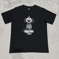 ナンバーナイン　ミッキーTシャツ　5　ブラック　ディズニー　レズナー　ネイルズ ナンバーナイン ミッキーTシャツ 5 ブラック ディズニー レズナー