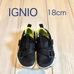 IGNIO イグニオ キッズマリンシューズ ウォーターシューズ18cm 黒/黄色のサムネイル