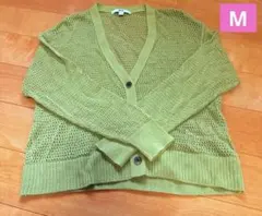 UNIQLO メッシュ カーディガン M グリーンのサムネイル