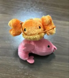 えび　ふわふわぬいぐるみキーホルダー　ガチャガチャ