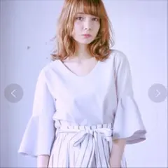 裏地なしポンチ袖タックフレアー5分袖 167