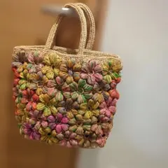 最終価格】NINA BAGS ラフィアバッグ HELLO レギュラー - メルカリ