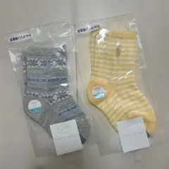 値下げ　新品　ラルフローレン ベビー靴下 雪の結晶とストライプ 11~13cm