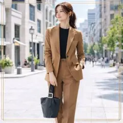 【DRESS +】スーツ 上下セット 2点セット ジャケット ブラウン M