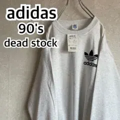 90s アディダス デサント製 デッドストック スウェットトレーナー Lサイズ