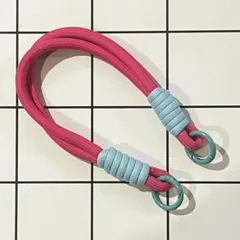 【新品未使用】ピンク　水色　コード　ストラップ