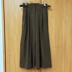 プラステ　セルロース、ナイロン、麻混　ワイドパンツ　ブラウン　XXSサイズ