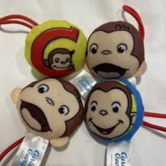 おさるのジョージ　ヘアゴム　4つセット♪ マスコット　ストラップ