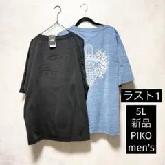 【新品】大きいサイズ PIKO ロゴカットソー 2点セット 5L 黒 ブルーのサムネイル