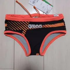arena 競泳水着 Vタフ Sサイズ 黒/オレンジ