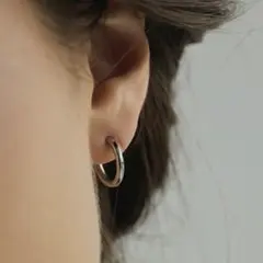 【Non.様専用】【CENE】セネ ワンタッチループピアス 14mm シルバー