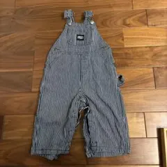 ストライプ オーバーオール ポケット付き