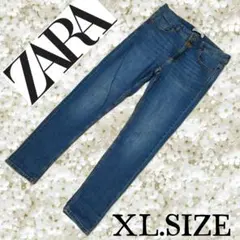r80〚ZARA ザラ〛ストレートデニムパンツ XLサイズのサムネイル
