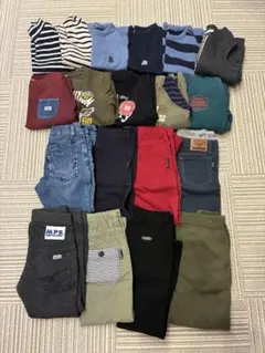 男の子 秋冬服 120 まとめ売り トレーナー ロンT ベスト 長ズボン