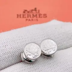 【新品仕上げ済】エルメス エクスリブリス ピアス AU750 シルバー925 エルメス＊エクスリブリス＊ピアス＊シルバー925＊ヴィンテージ - メルカリ