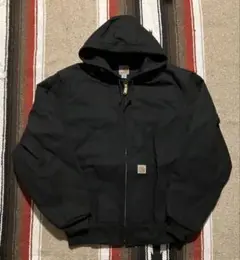 【USA製】Carhartt ブラック アクティブジャケット S 美品USA製】carharttカーハート アクティブジャケット ブラック s