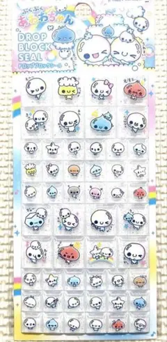ぷくぷく　あわわちゃん　タイルシール　ドロップブロックシール　カミオジャパン