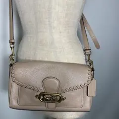 COACH ショルダーバッグ ベージュ レザーのサムネイル