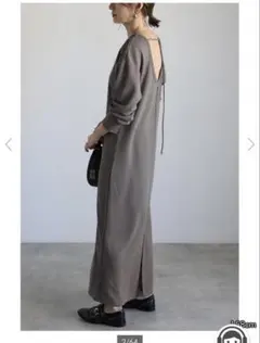 ボンジュールサガン　ワンピース　未使用　チャコールブラウン