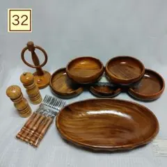 〔32〕木製漆器　サラダセット　山中漆器