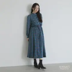 somari imaginationフリル×レトロデザインロングワンピース