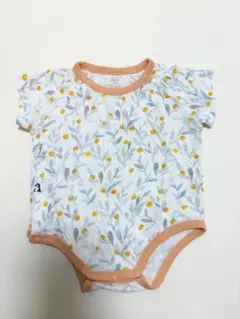 konny コットンメッシュボディスーツ花柄ロンパース 6M