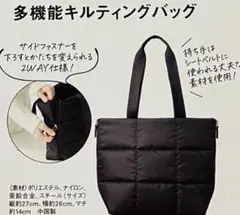 新品❤︎HABA 多機能キルティングバッグ ブラック