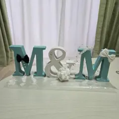 M&Mイニシャルオブジェ　ティファニーブルー