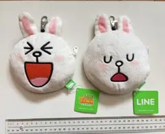 LINE TOWN コニー ぬいぐるみ パスケース マスコット 2点セット