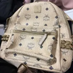 MCM リュック スタッズ ベージュ