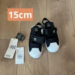 adidas ブラック サンダル 15cm